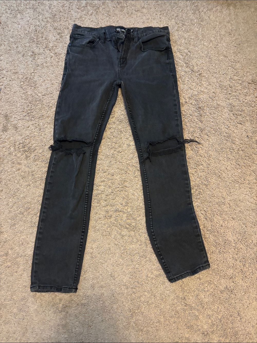 RSQ Black Distressed Knee Skinny Jeans